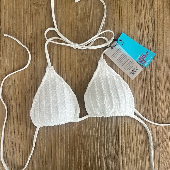 White Ribbed Bikini Top - Picture 4 of 8